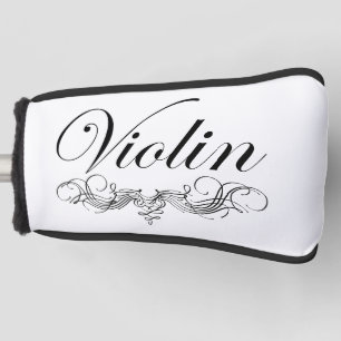 Violin Script Golf Head Cover