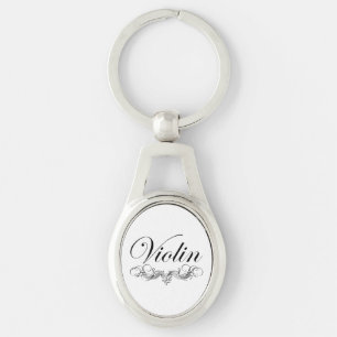 Violin Script Keychain