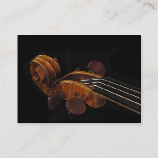 Customizable Violin Scroll ATC Business Cards