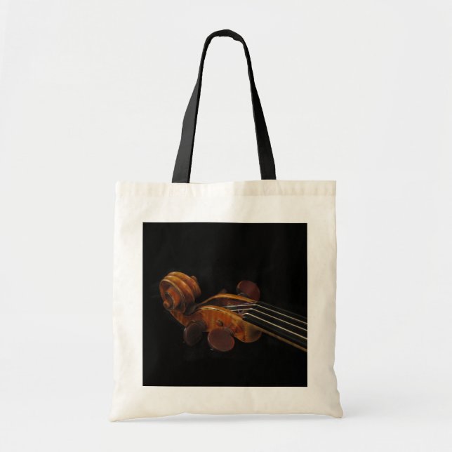 Violin Scroll Tote Bag (Front)