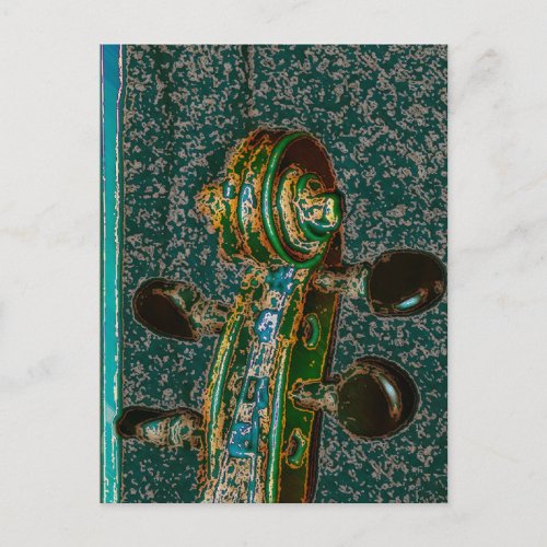 Violin Scroll Two Postcard