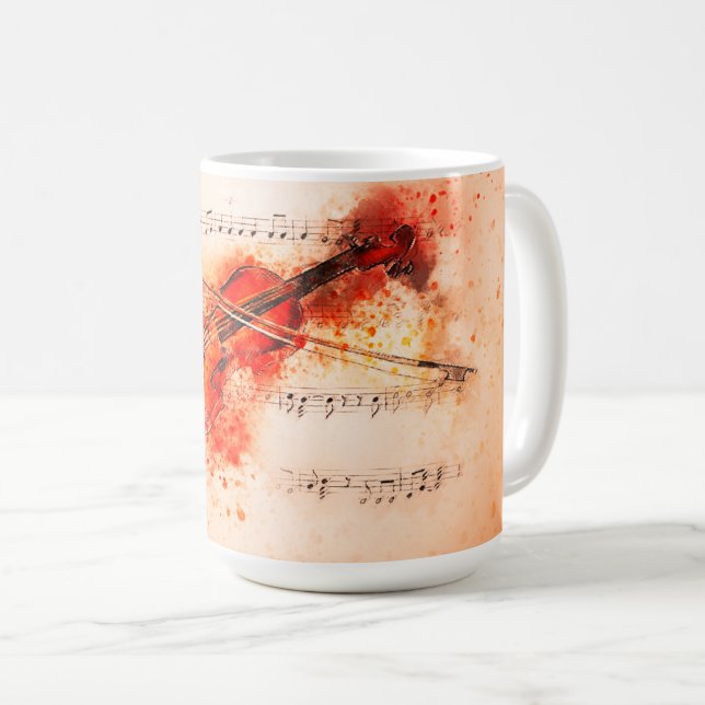 Violin Sheet Music Mug 15 oz (Front Right)