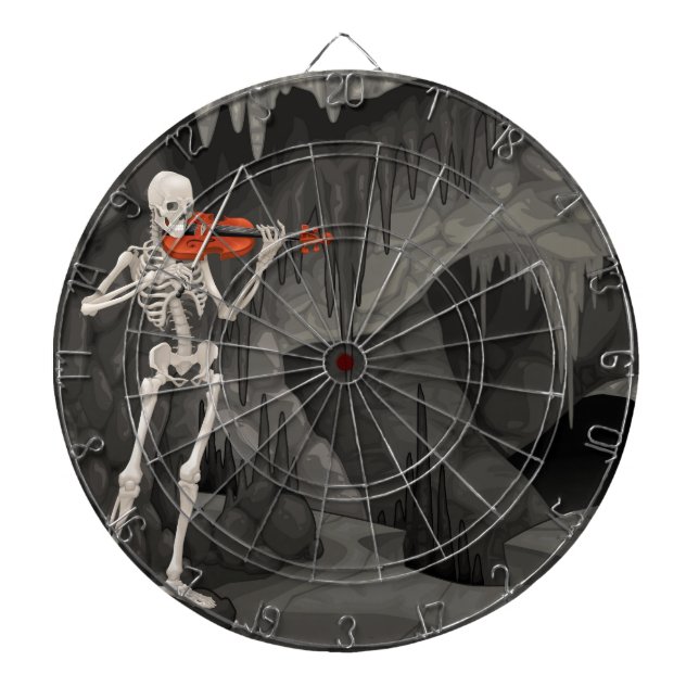 violin skeleton dart board (Front)