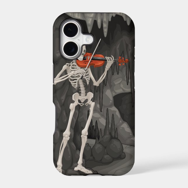 violin skeleton iphone case (Back)