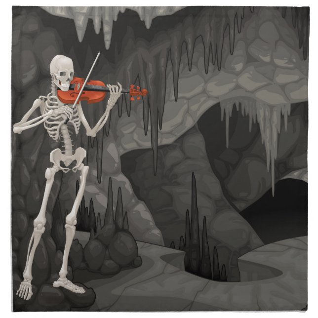 violin skeleton napkin (Front)