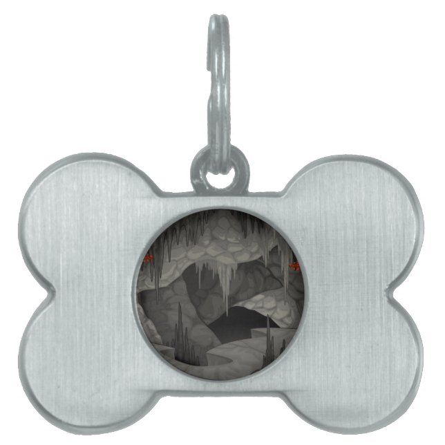 violin skeleton pet ID tag (Front)