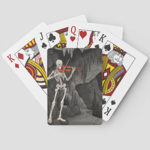 violin skeleton poker cards
