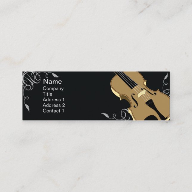 Violin - Skinny Mini Business Card (Front)