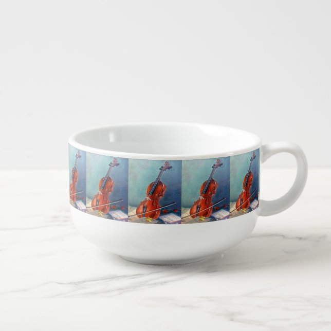Violin Soup Mug (Left)