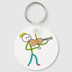Violin Stickman Keychain