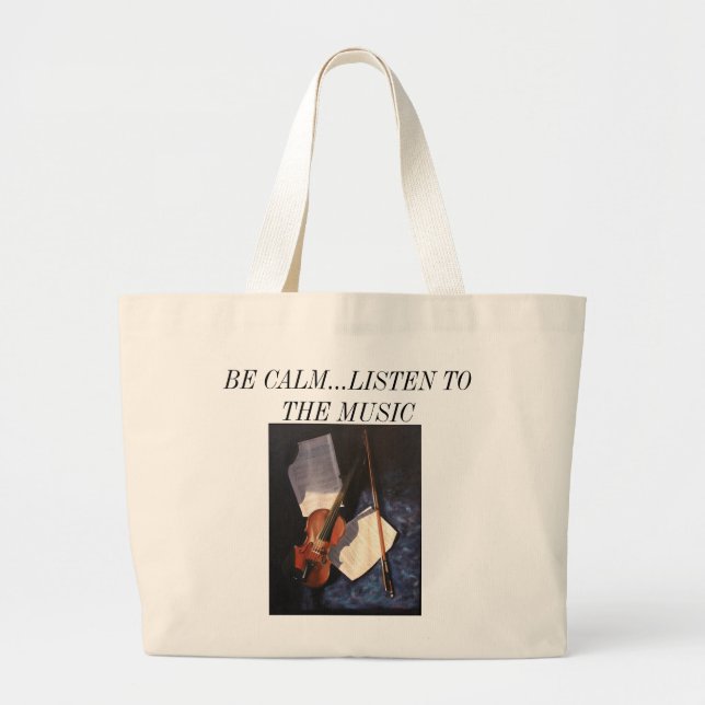 Violin Still Life Large Tote Bag (Front)