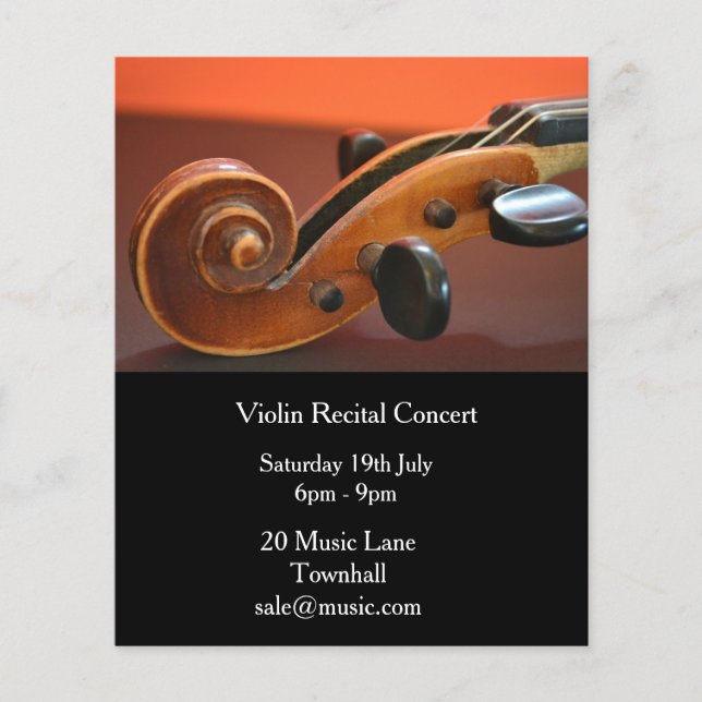 Violin string instrument Recital music performance Flyer (Front)