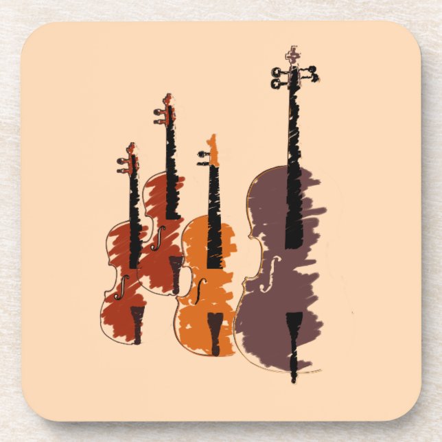 Violin String Instrument string quartet Beverage Coaster (Front)