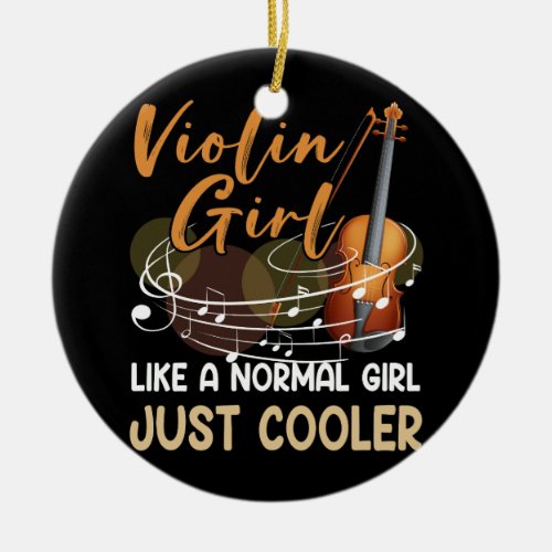 Violin String Instrument Violin Girl Like A Normal Ceramic Ornament
