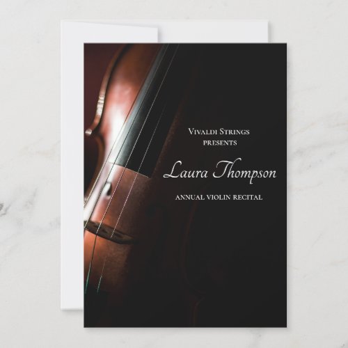 Violin Strings Music Concert Recital  Invitation