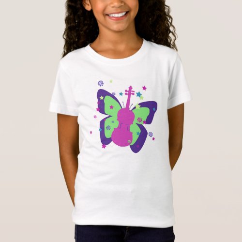 Violin T_Shirt for Kids_Little Butterfly