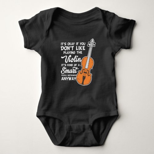 Violin T_Shirt _ Funny Smart Violinist Violin Play Baby Bodysuit