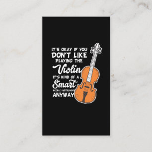 Violin T-Shirt - Funny Smart Violinist Violin Play Business Card