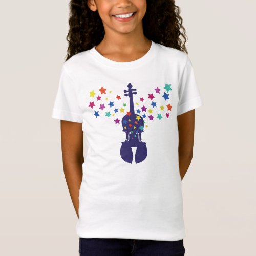 Violin T_Shirt Girls_Starburst
