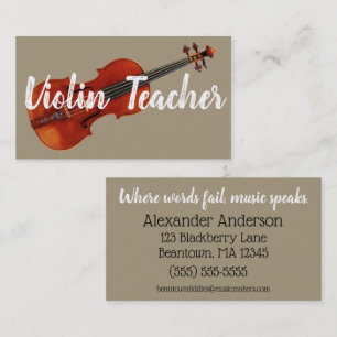 Violin Teacher Business Card