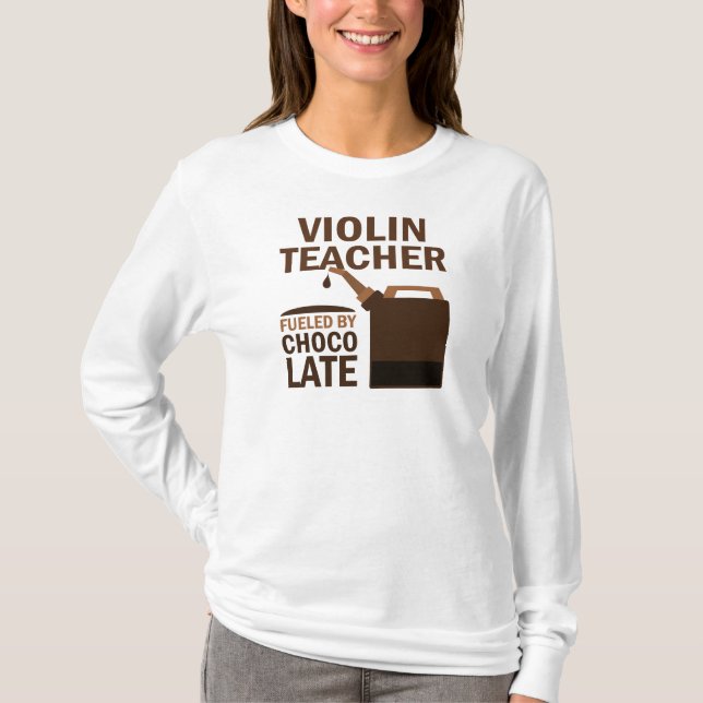 Violin Teacher (Funny) Chocolate T-Shirt (Front)