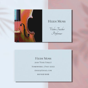 Violin Teacher Music Lessons Performer  Business Card