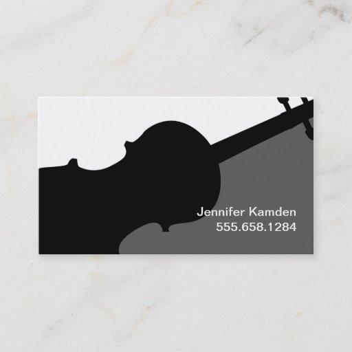 Customizable Violin Teacher Business Cards