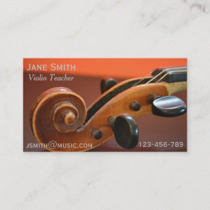 Violin Teacher String instrument music tutor Business Card