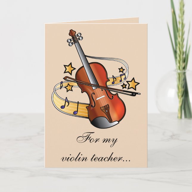 Violin Teacher Thank You Card (Front)