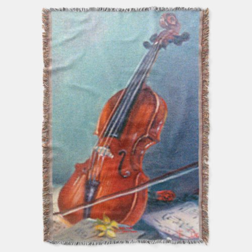 Violin Throw Blanket