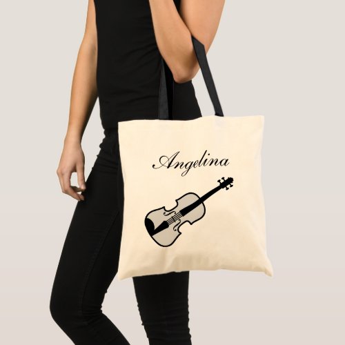 Violin tote bag for violinist or music teacher