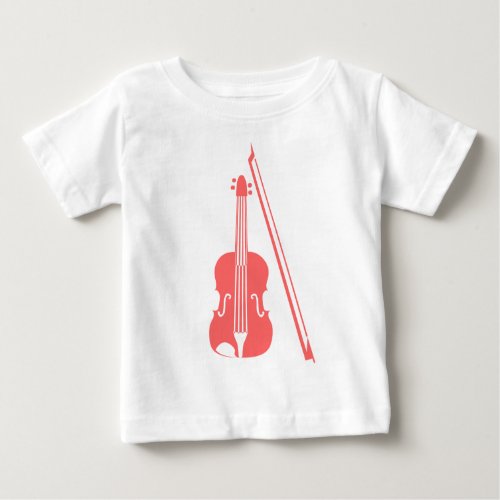 Violin _ Tropical Pink Baby T_Shirt