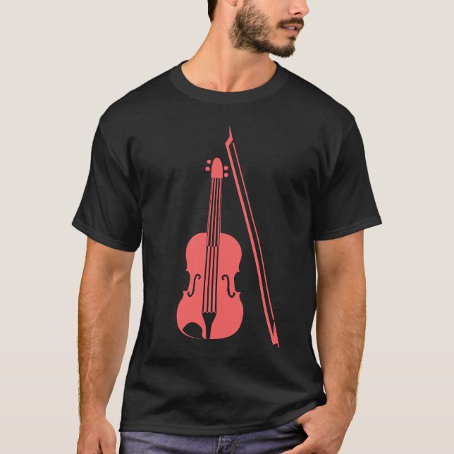 Violin - Tropical Pink T-Shirt (Front)