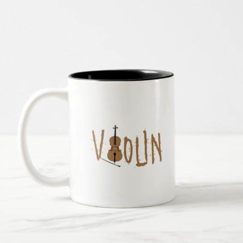 Violin Two_Tone Coffee Mug