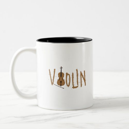 Violin Two_Tone Coffee Mug