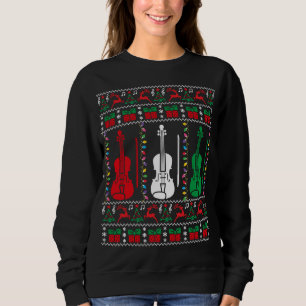 Violin Ugly Christmas Sweater Violinist Xmas Famil