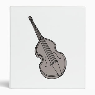 Violin Upright Bass Guitar Graphic 3 Ring Binder