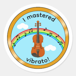 Violin Vibrato Kids Medal Motivation Sticker