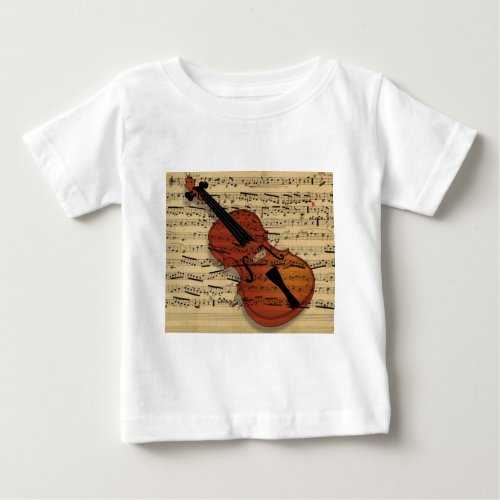 Violin Vintage Music Baby T_Shirt