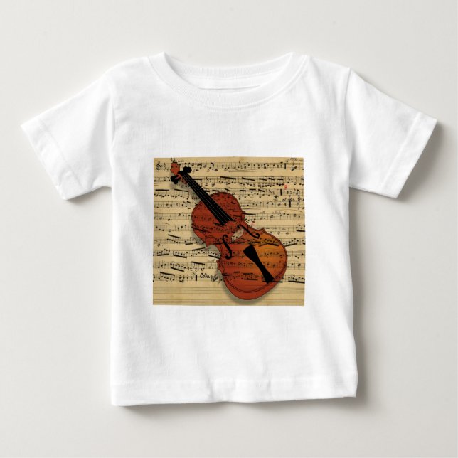 Violin Vintage Music Baby T-Shirt (Front)