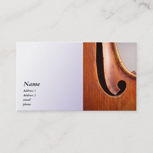 Customizable Violin / Viola Business Card