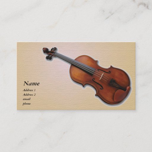 Customizable Violin / Viola Business Card