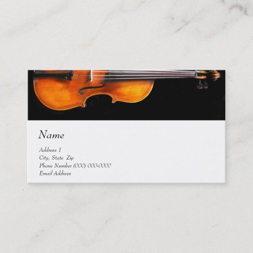 Customizable Violin Viola Business Card for The Violin Site