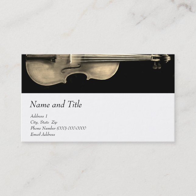 Violin Viola Business Card for The Violin Site (Front)