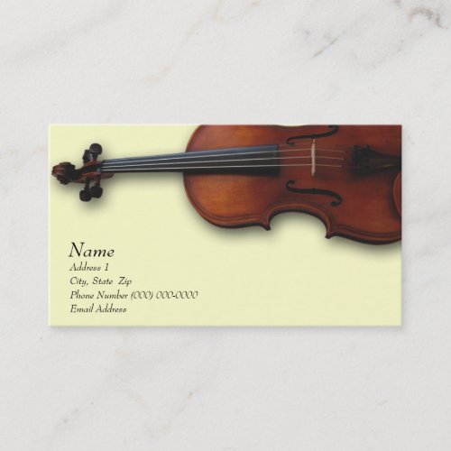 Violin Viola Business Card for The Violin Site