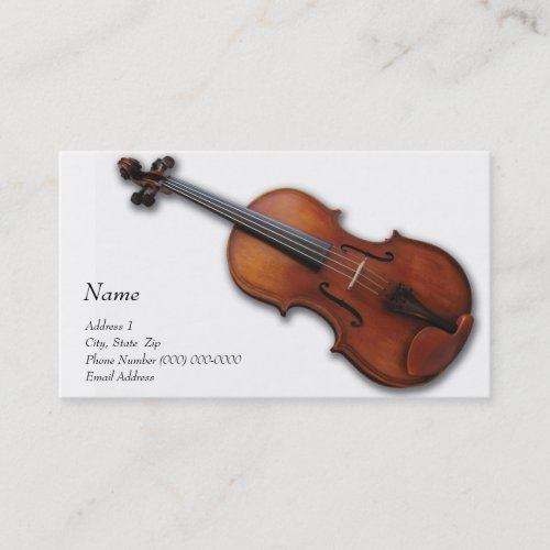 Violin Viola Business Card for The Violin Site