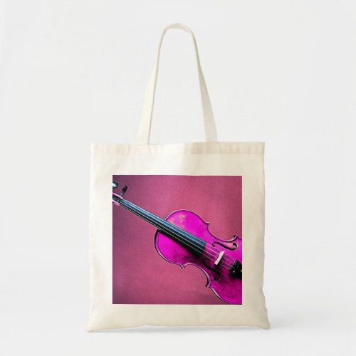 Violin Viola Tote Bag Pink Violin