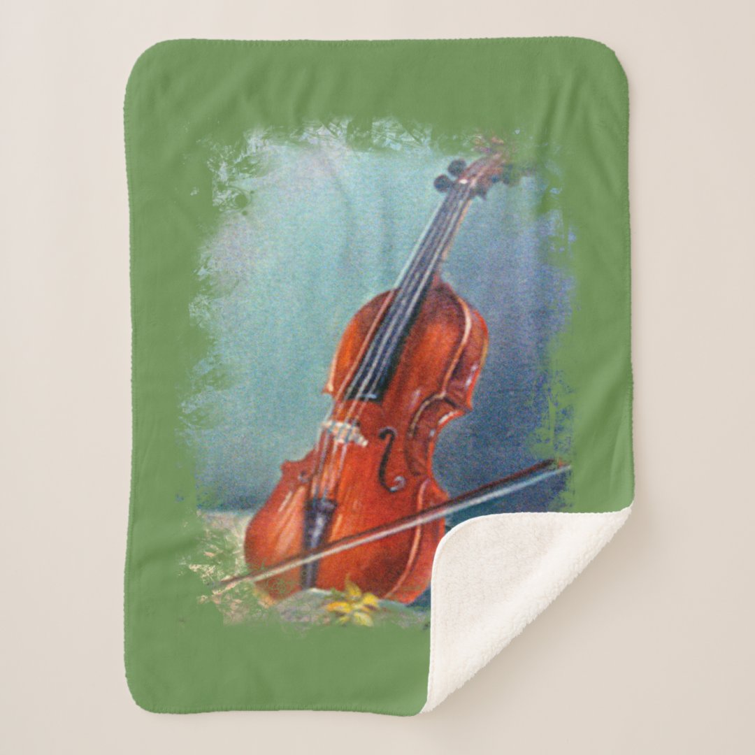 Violin/Violin Sherpa Blanket Zazzle
