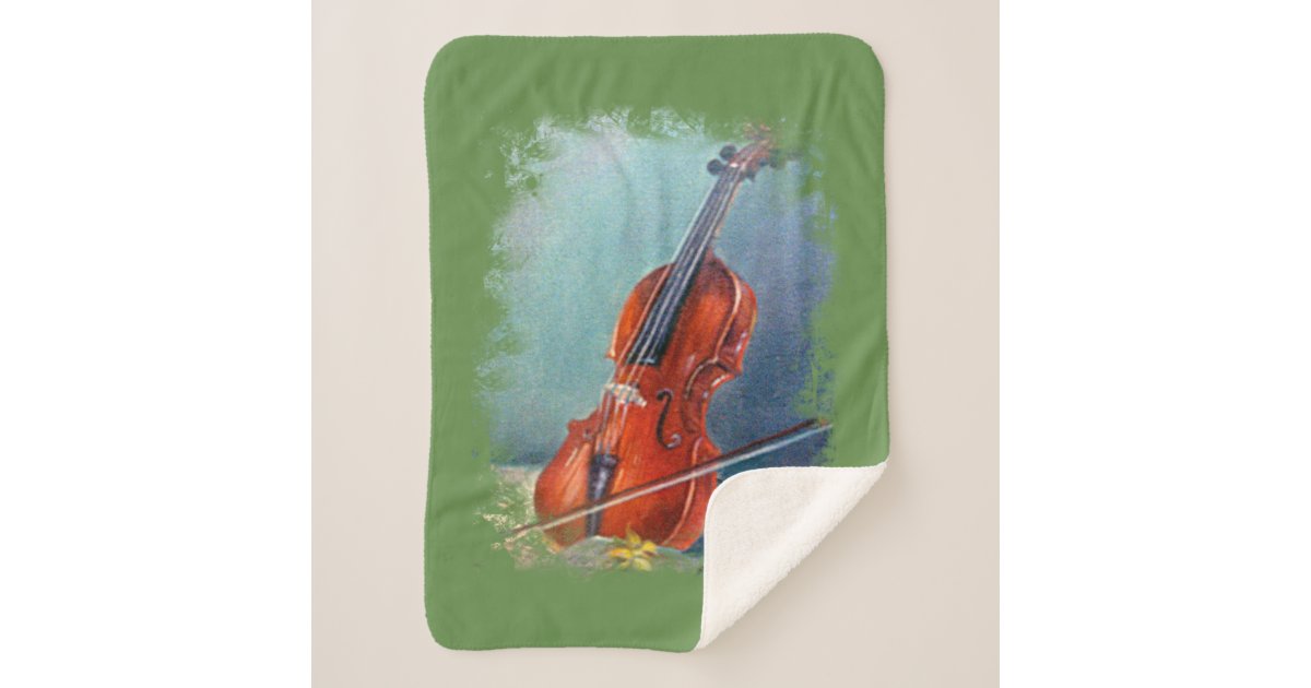 Violin/Violin Sherpa Blanket Zazzle