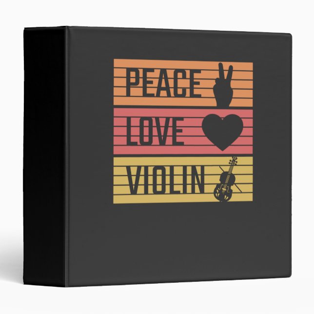Violin Violinist Fiddle 3 Ring Binder (Front/Spine)